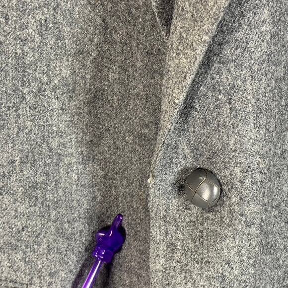 IMPERIAL BY HAGGAR Men's Heathered Gray One-Button Wool Sport Coat SZ 42L - Picture 6 of 13